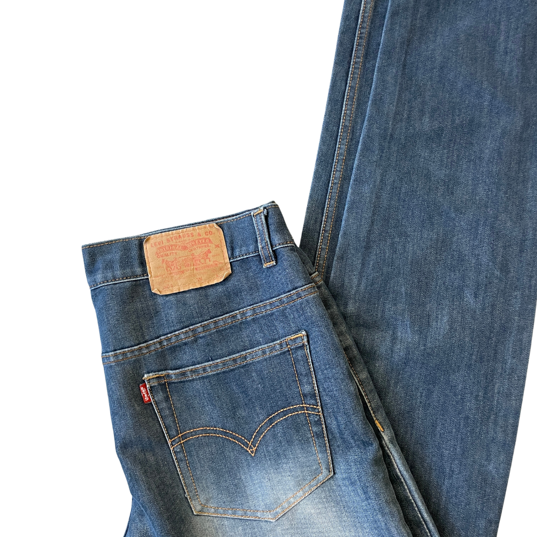 34W 35L Levi's 501 Blue Denim Jeans