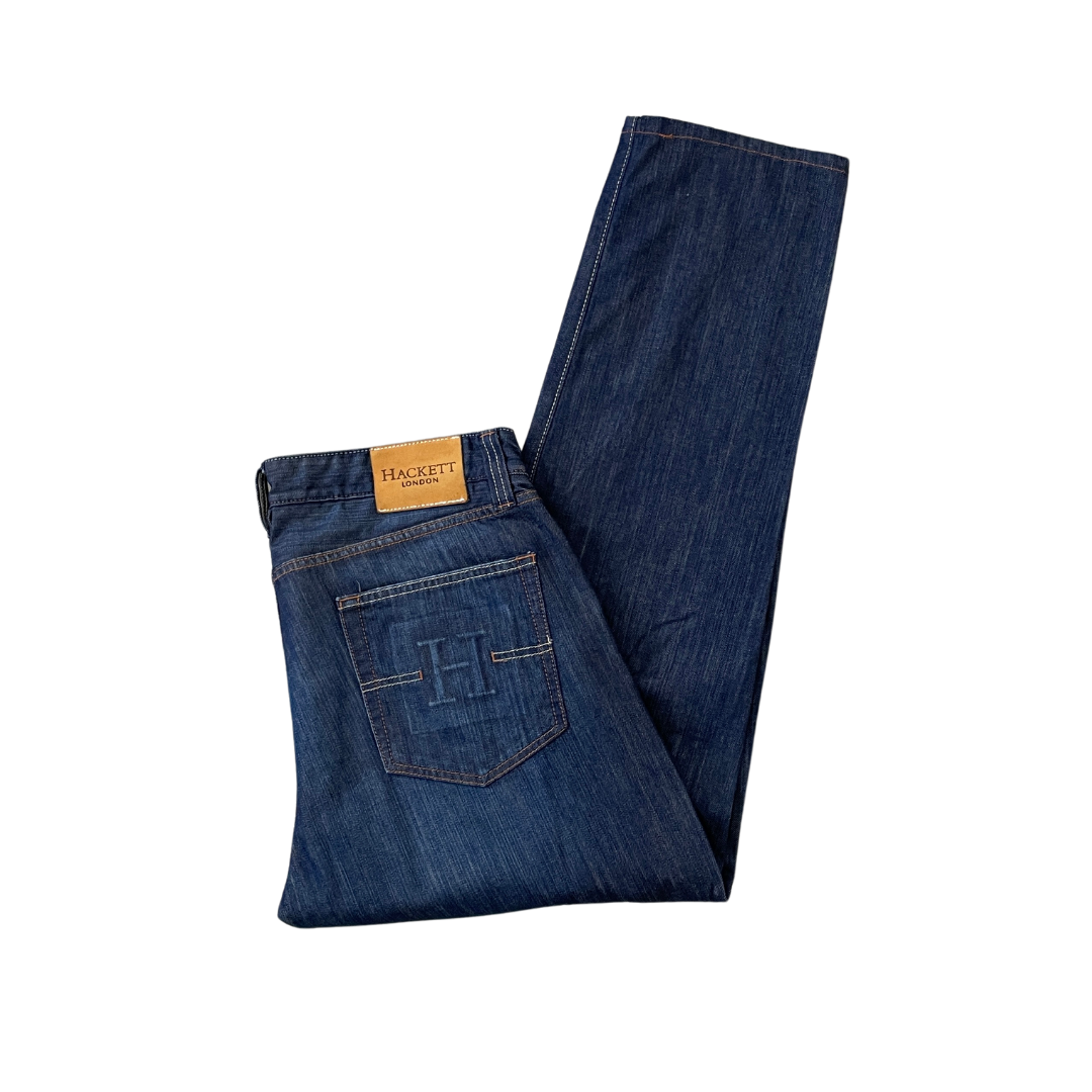 36W 32L Hackett Blue Denim Jeans gullygarms