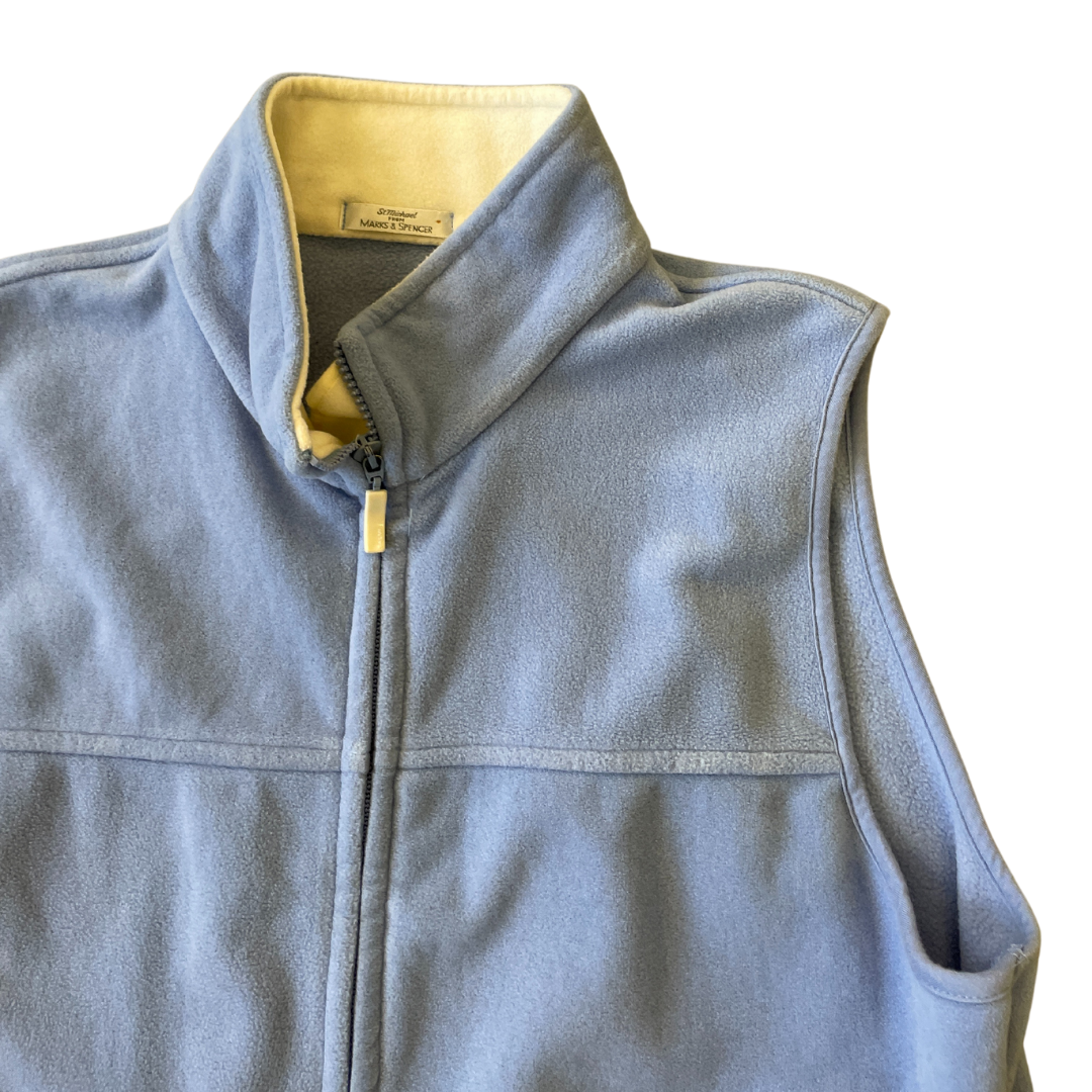 Women's Large Marks & Spencer's Blue Fleece Gilet