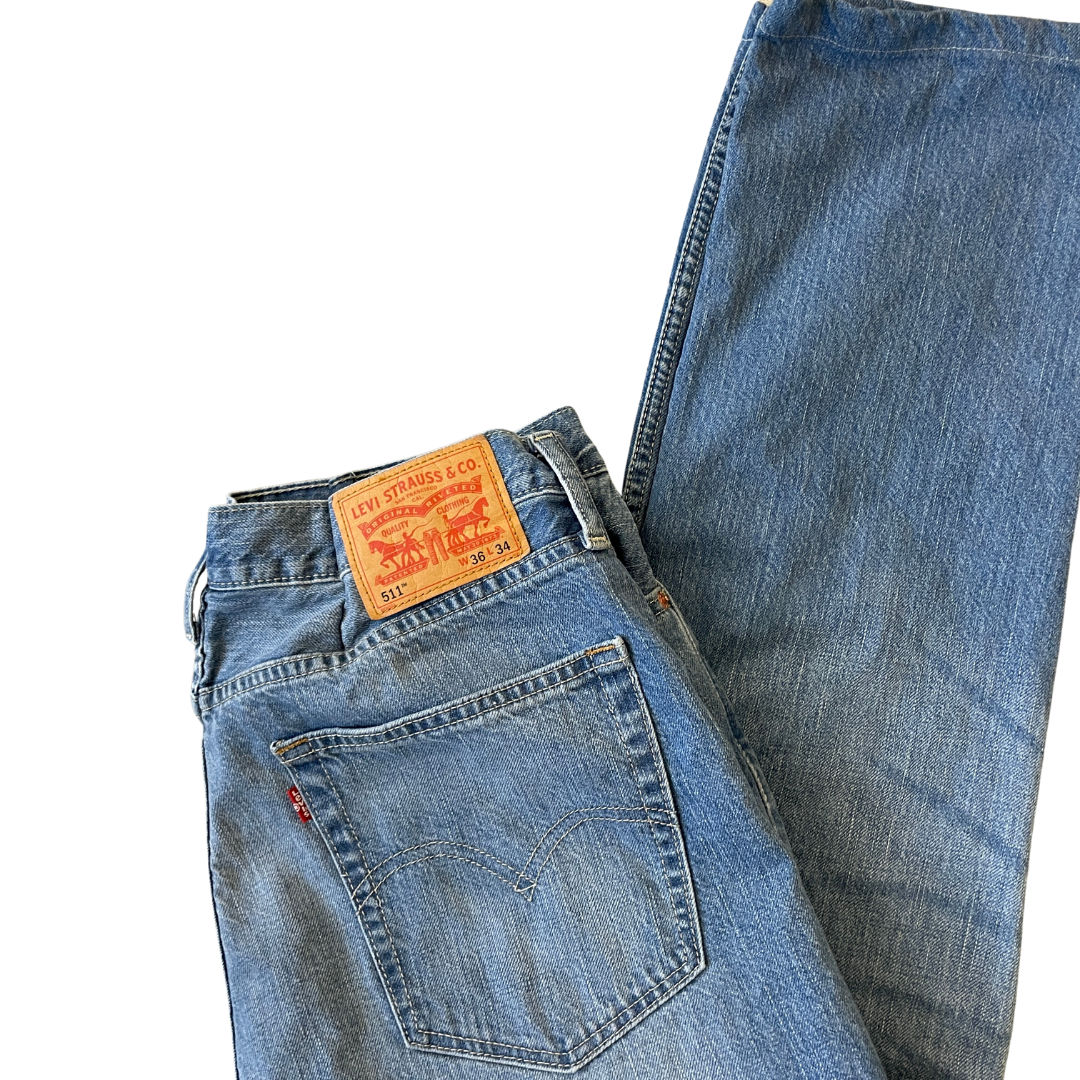 36W 32L Levi's 511 Blue Denim Jeans