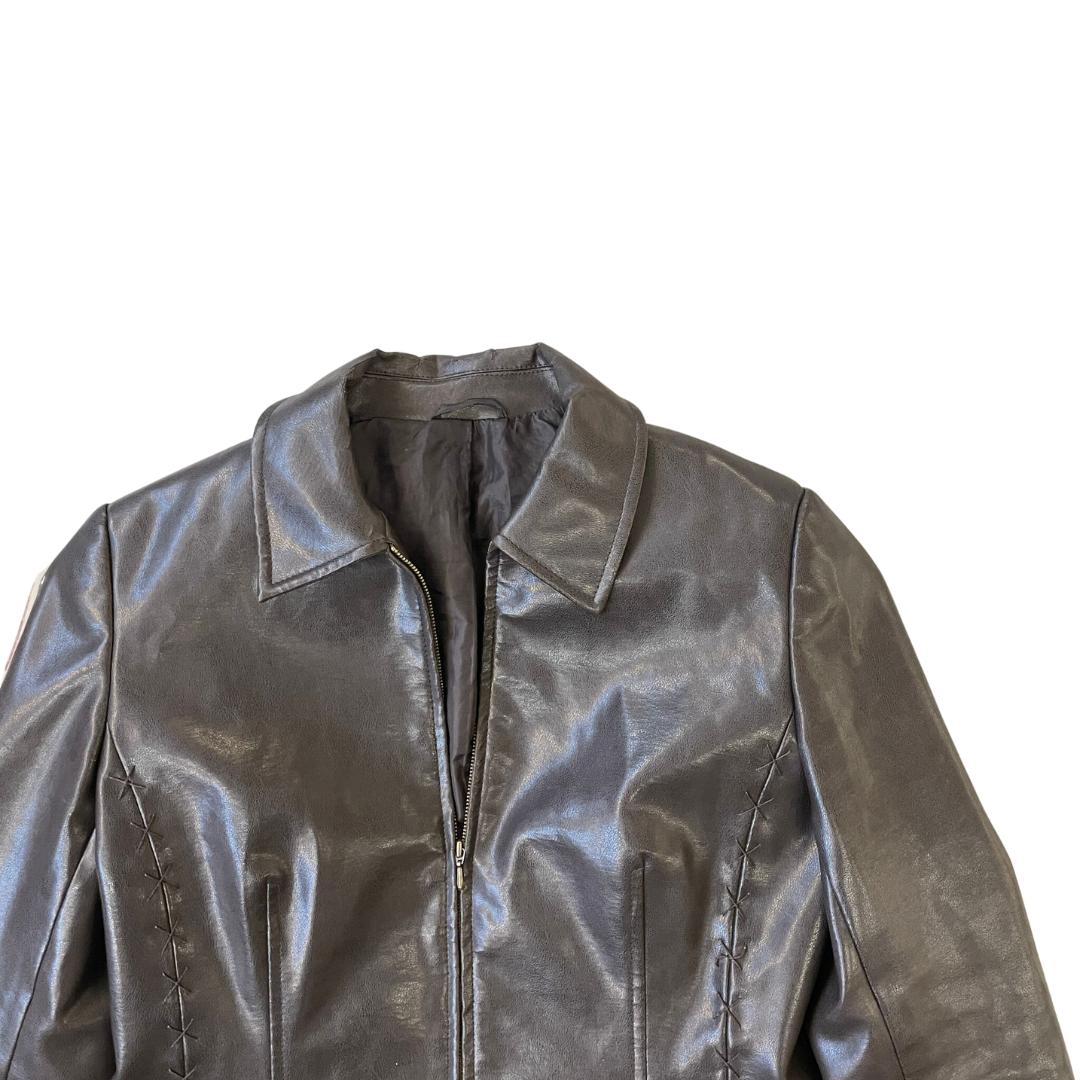 Women's XS Brown Zip-Up Jacket