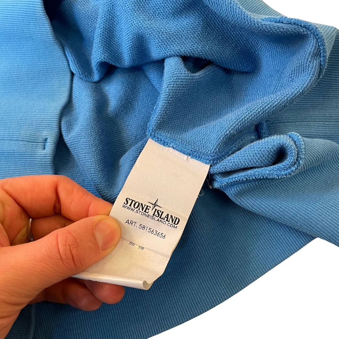 Size Small Stone Island Blue Light Weight Sweatshirt