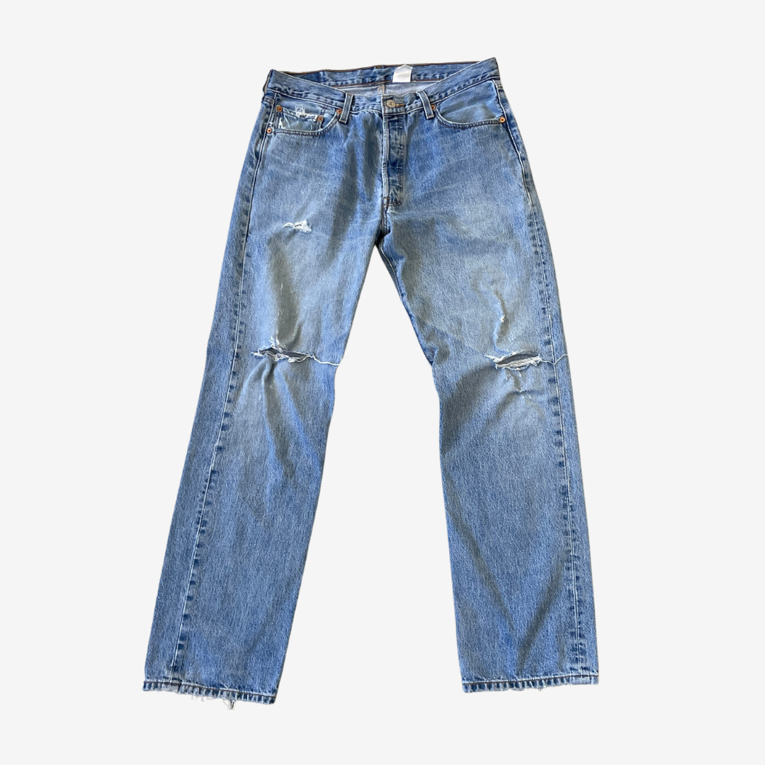 36W 34L Levi's 501 Blue Denim Jeans