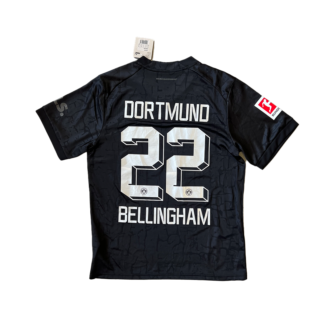 BNWT Size Large Puma Borussia Dortmund No 22 Bellingham Football Black Shirt