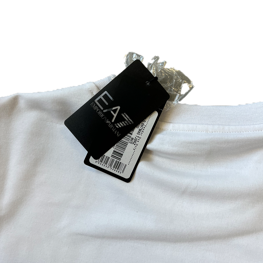BNWT Size Small EA7 Armani White Long Sleeve Top