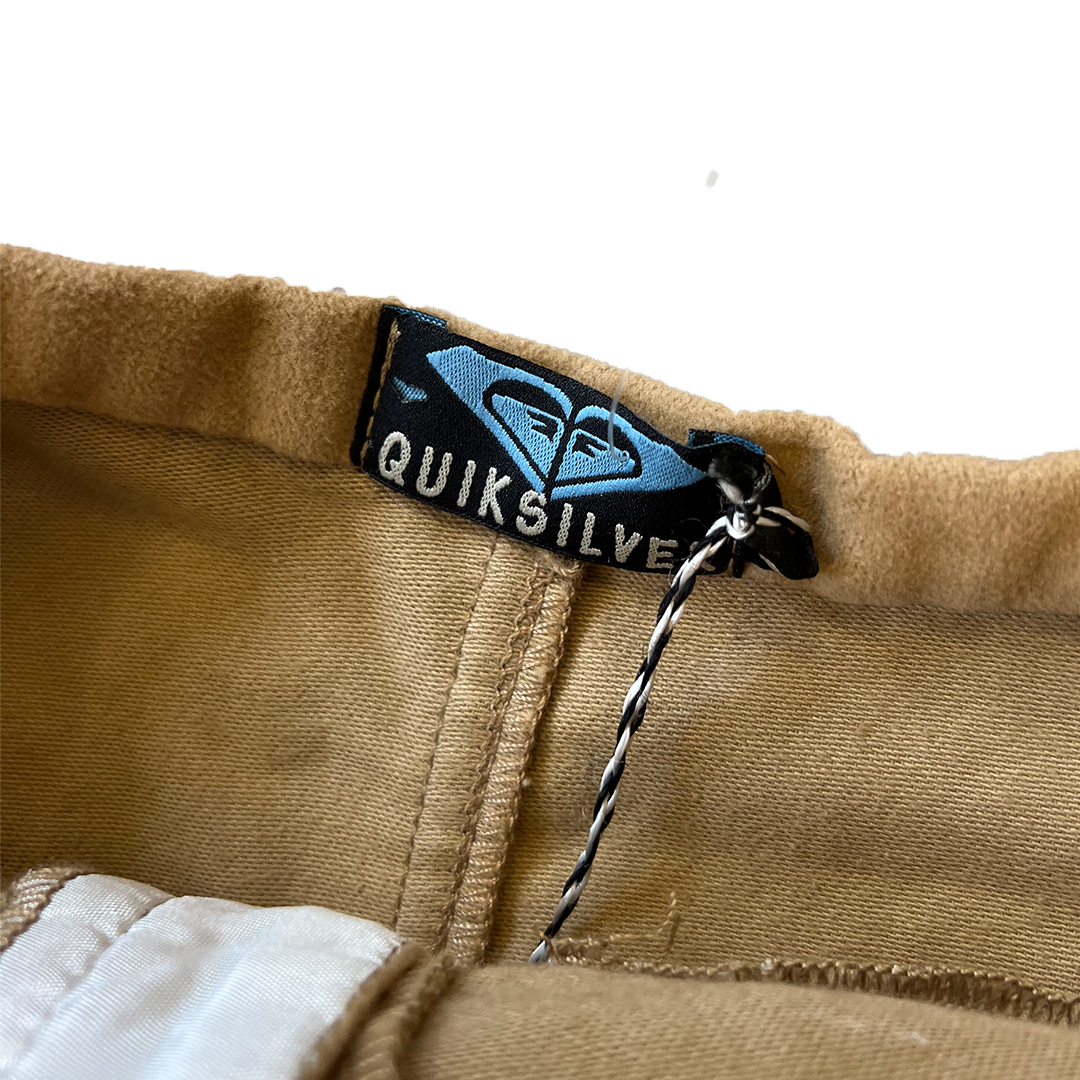 BNWT Size 8 Quiksilver Beige Vintage Suede Effect Mini Skirt