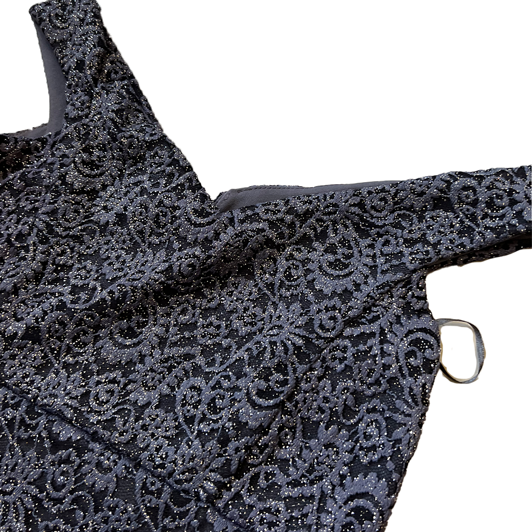 BNWT Size 10 Quiz Black Glitter/Sleeveless Dress