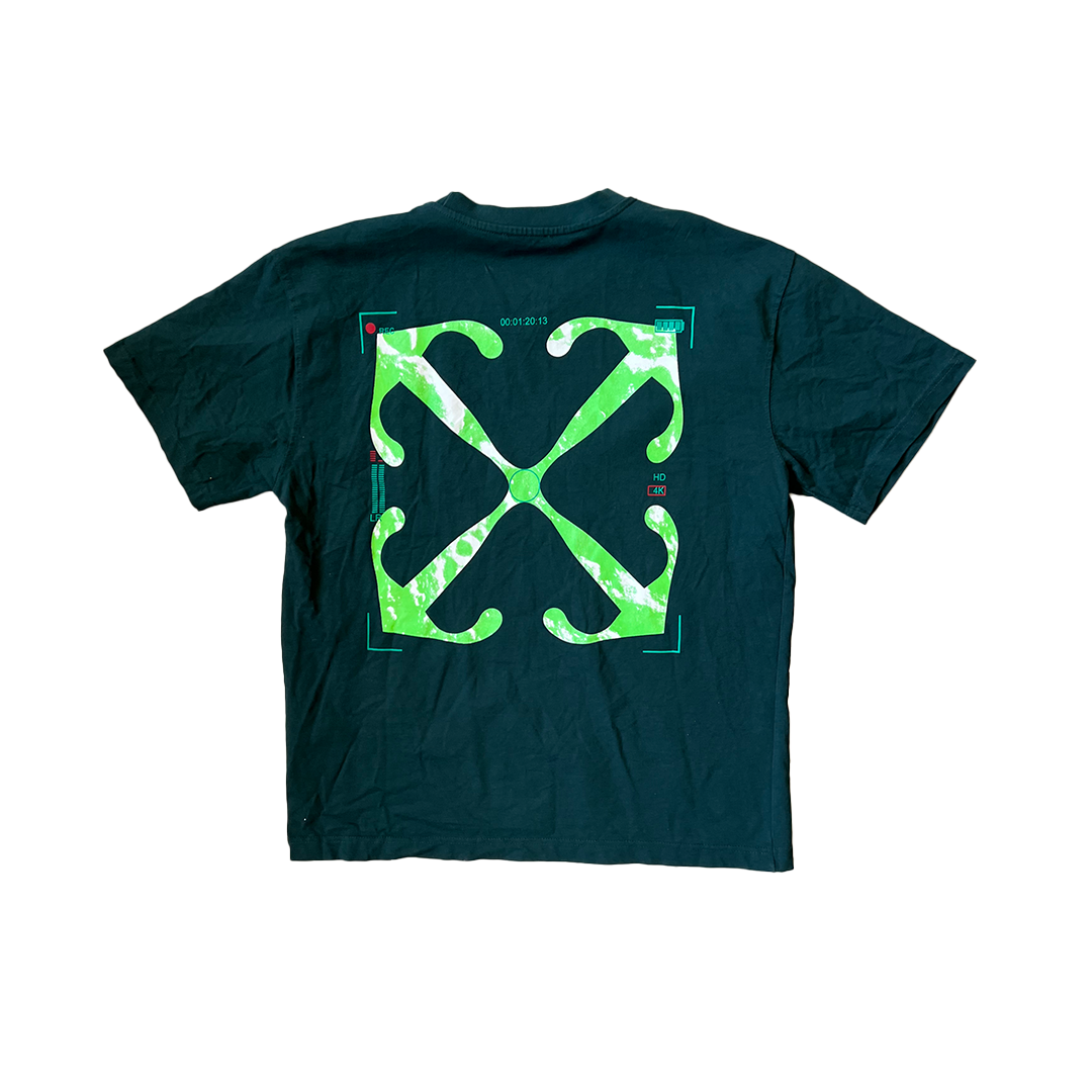 Size Large Off White Green Back Graphic T-Shirt