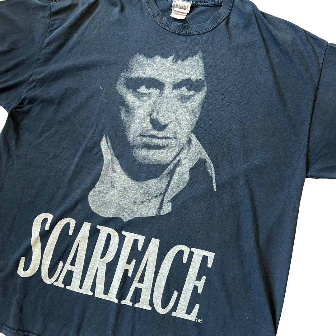 Size 2XL Gildan Scarface Black Graphic T-Shirt
