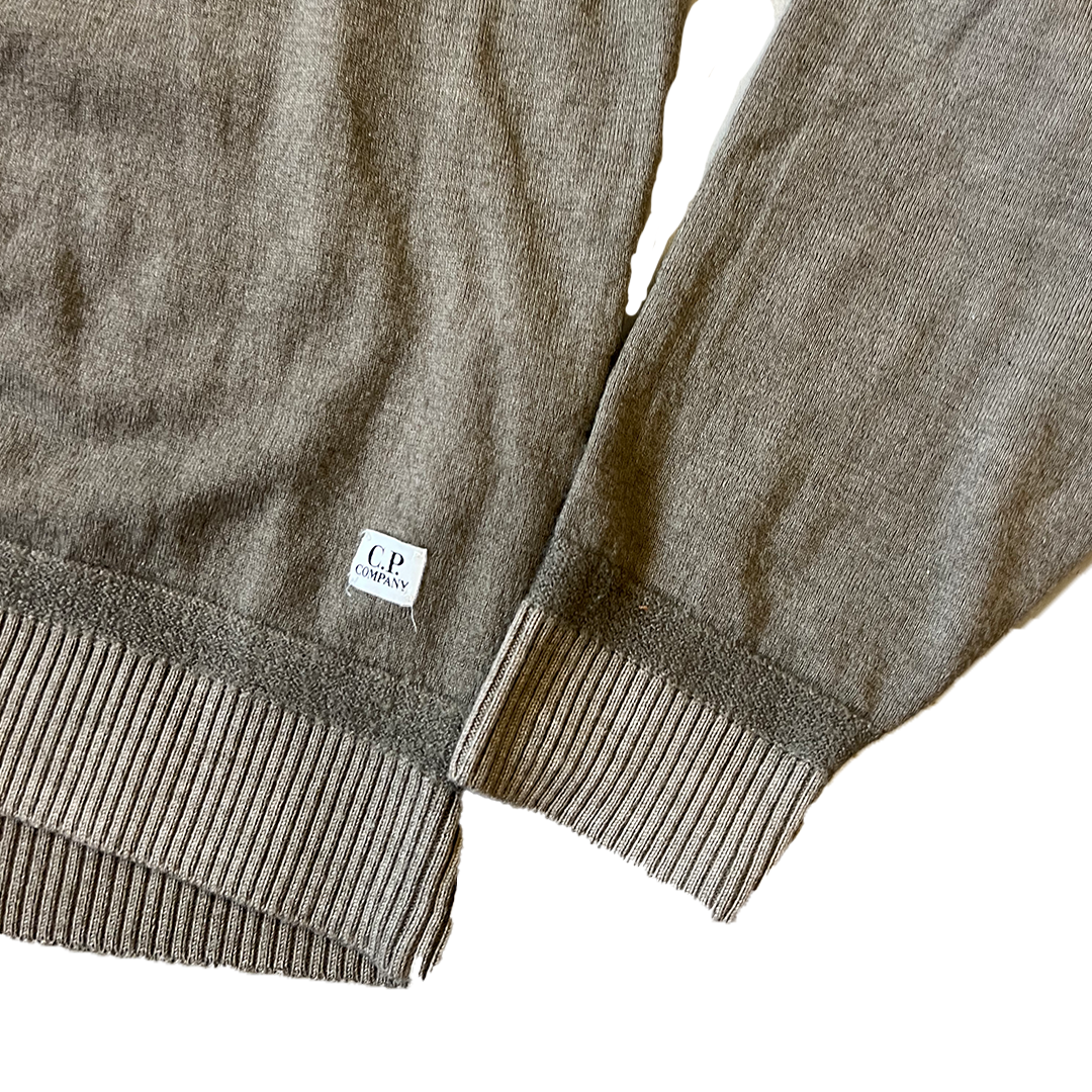Size Medium CP Conpany Olive Green 1/4 Button Jumper
