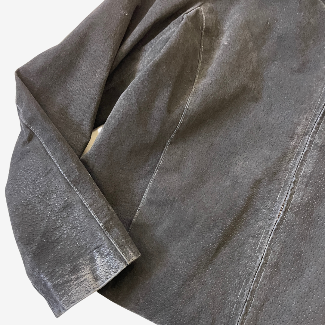 Size Large Zip Up Suede Jacket