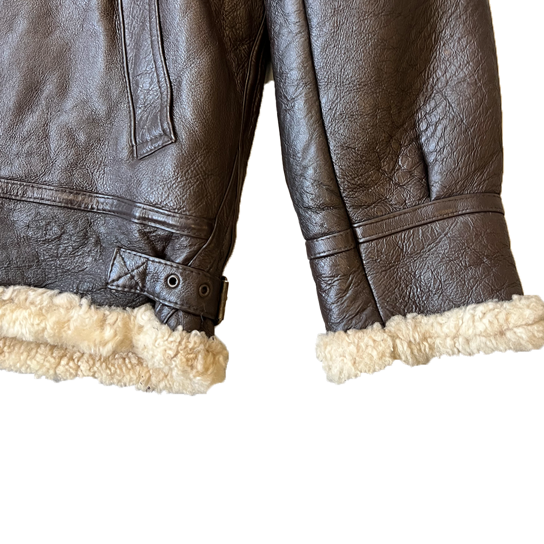 Size XL USA Air Force Brown Shearling Aviator Jacket