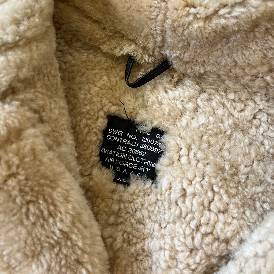 Size XL USA Air Force Brown Shearling Aviator Jacket