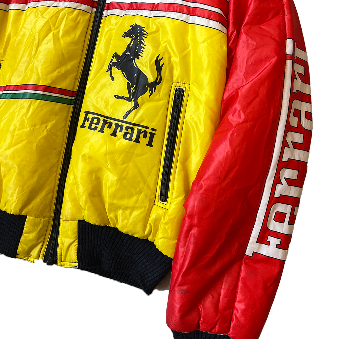 Size Large Ferrari Red/Yellow Padded Shell Jacket