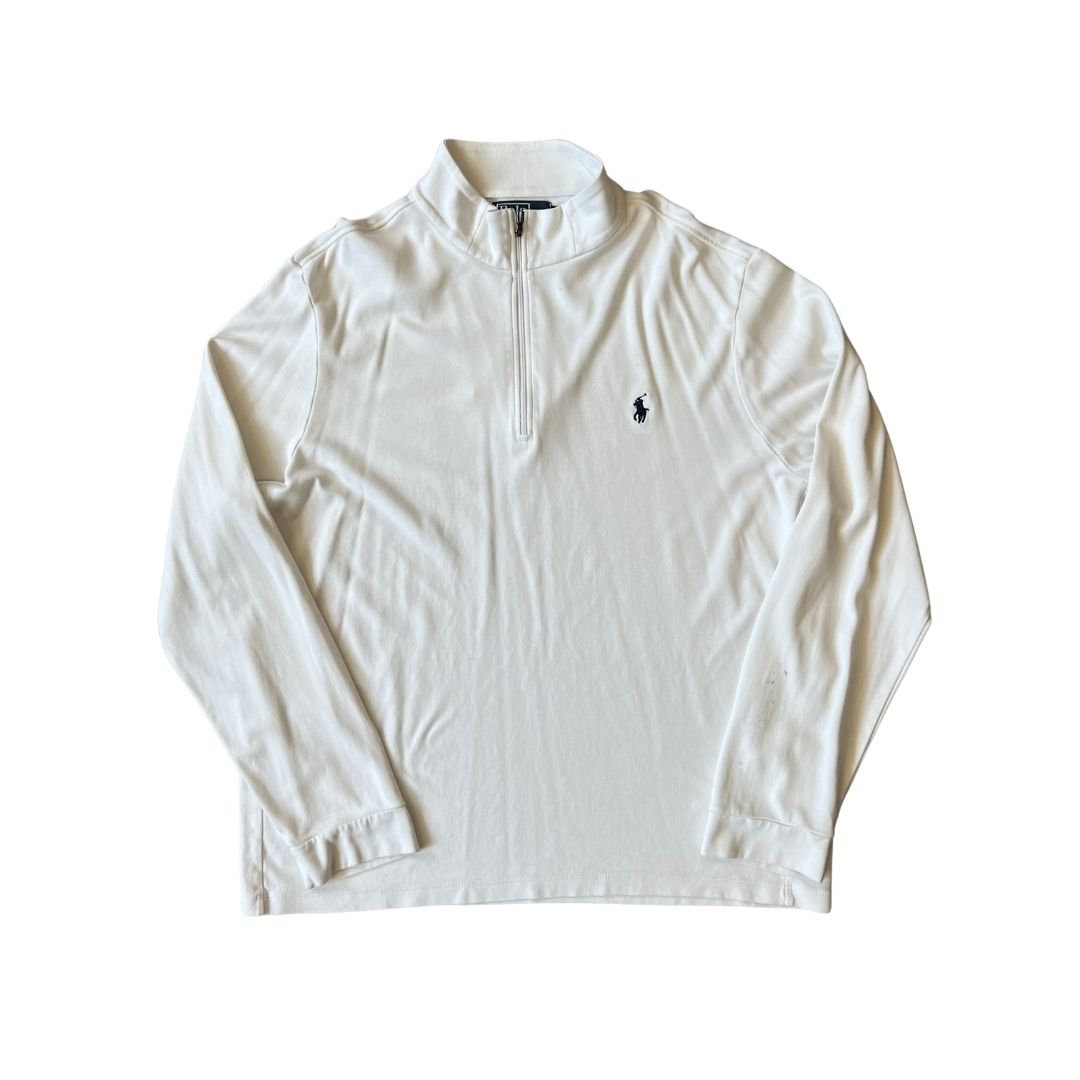 Size XL Ralph Lauren White 1 4 Zip Top gullygarms