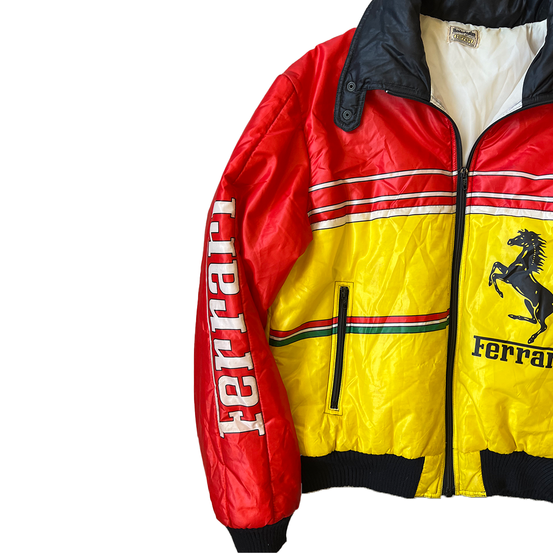 Size Large Ferrari Red/Yellow Padded Shell Jacket