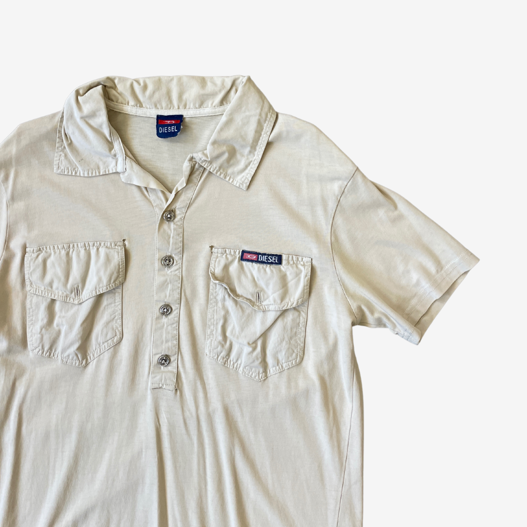 Size Small Diesel Beige Polo Top