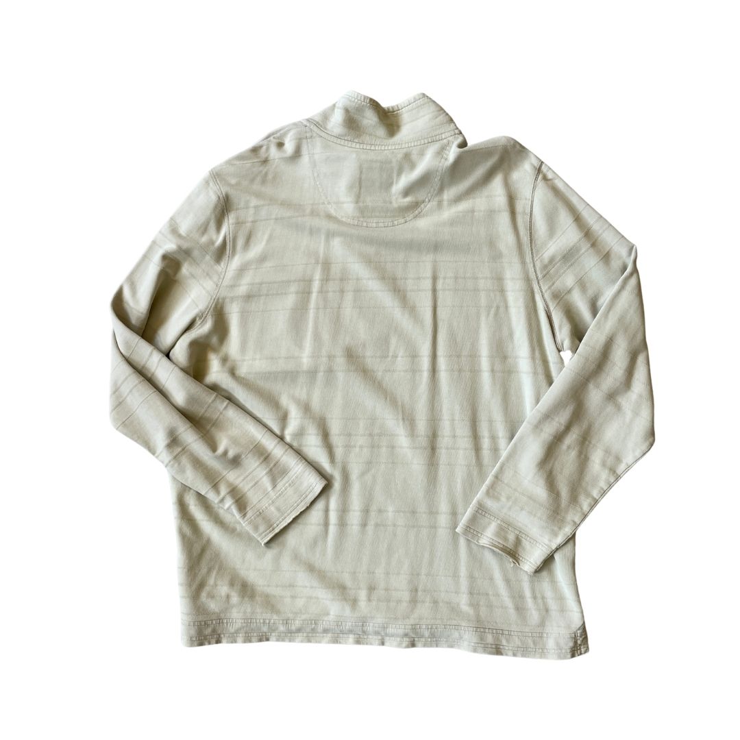 Size XL Norths Coast Beige 1/4 Zip Sweatshirt