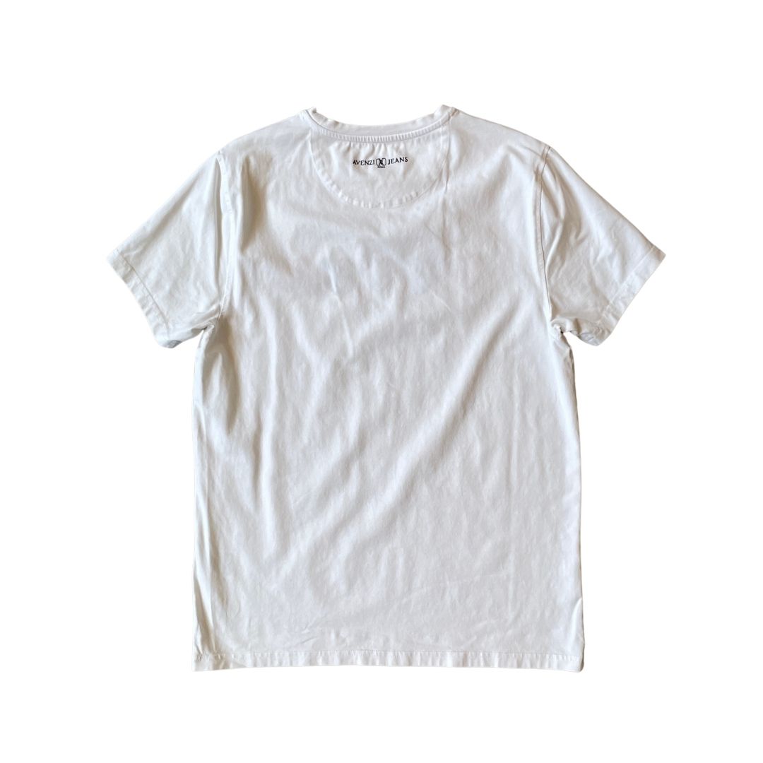 Size Medium Avenzi White Hearts T-Shirt