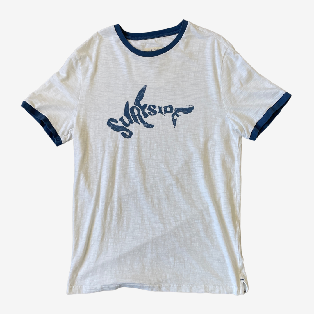 Size Medium Fat Face Surf White T-Shirt