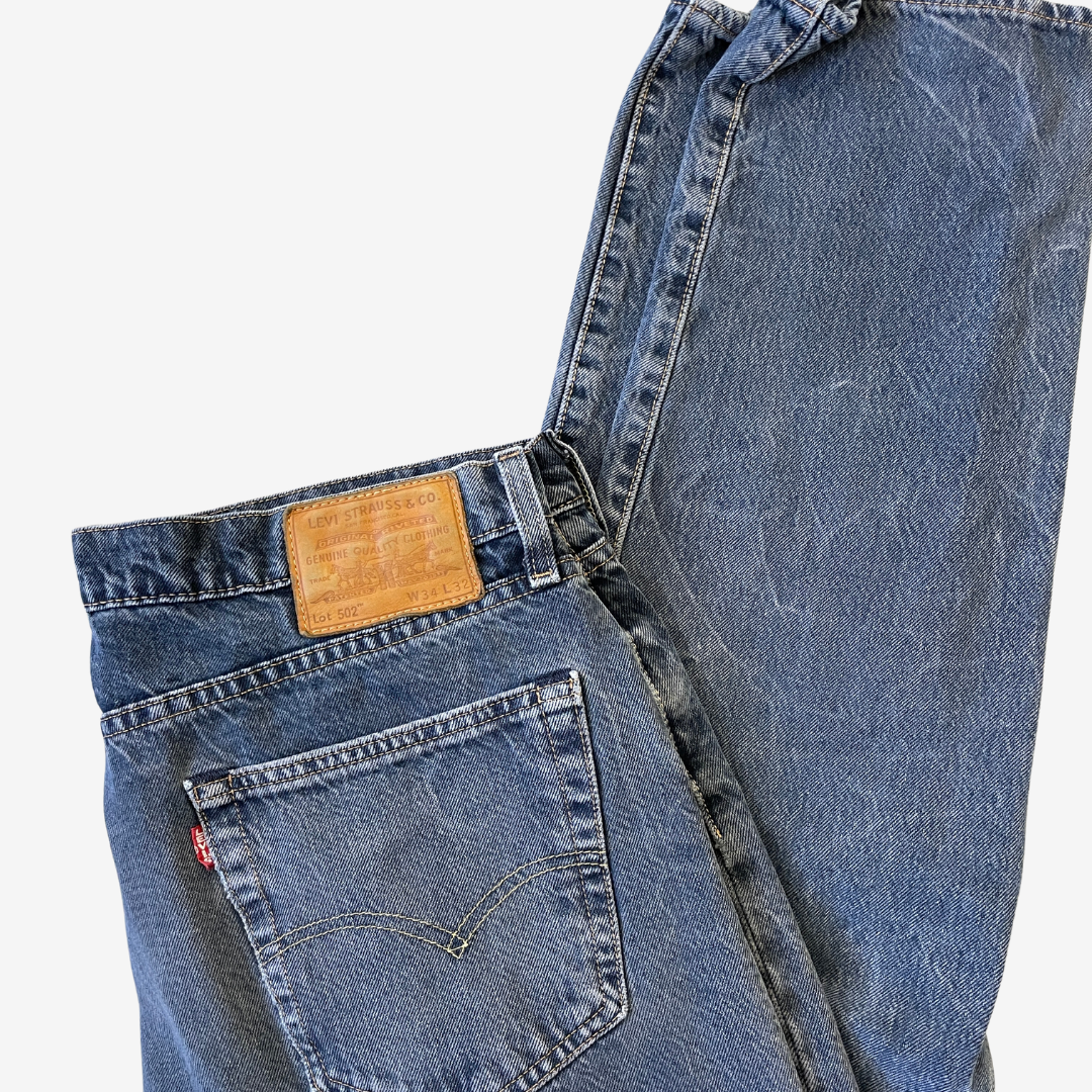 34W 32L Levi's Premium 502 Blue Denim Jeans