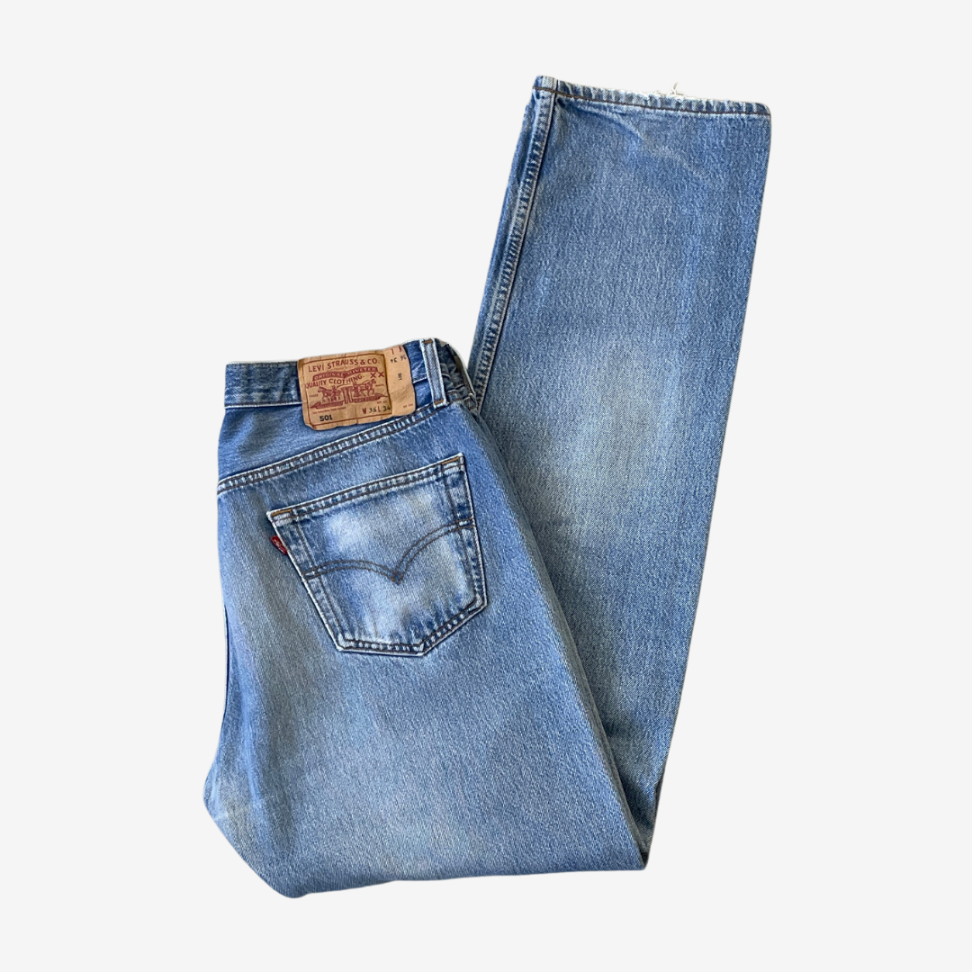 36W 34L Levi's 501 Blue Denim Jeans