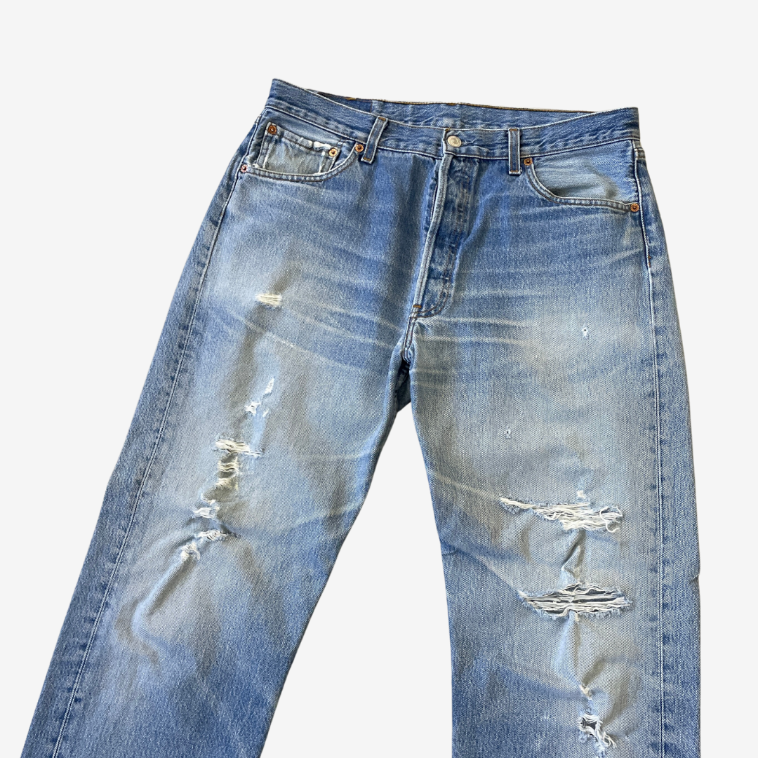 36W 34L Levi's 501 Blue Denim Jeans
