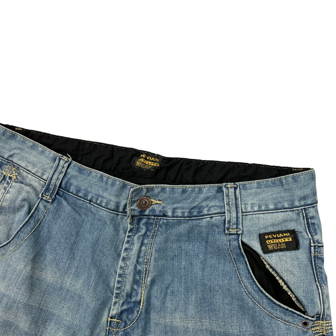 34W 33L Pevani Blue Denim Jeans