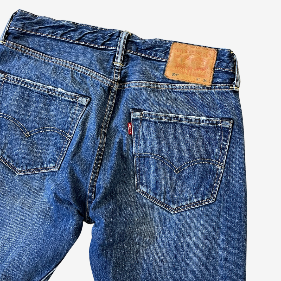 31W 34L Levi's 501 Blue Denim Jeans