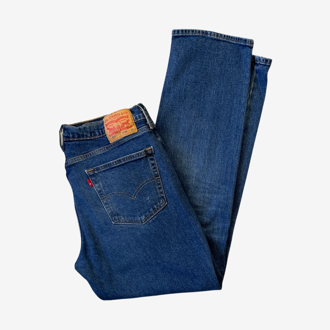 34W 32L Levi's 514 Blue Denim Jeans