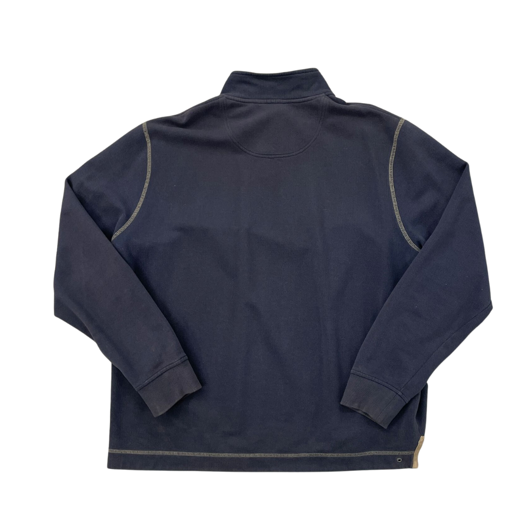 Size XL Haggar 1/4 Zip Navy Sweatshirt