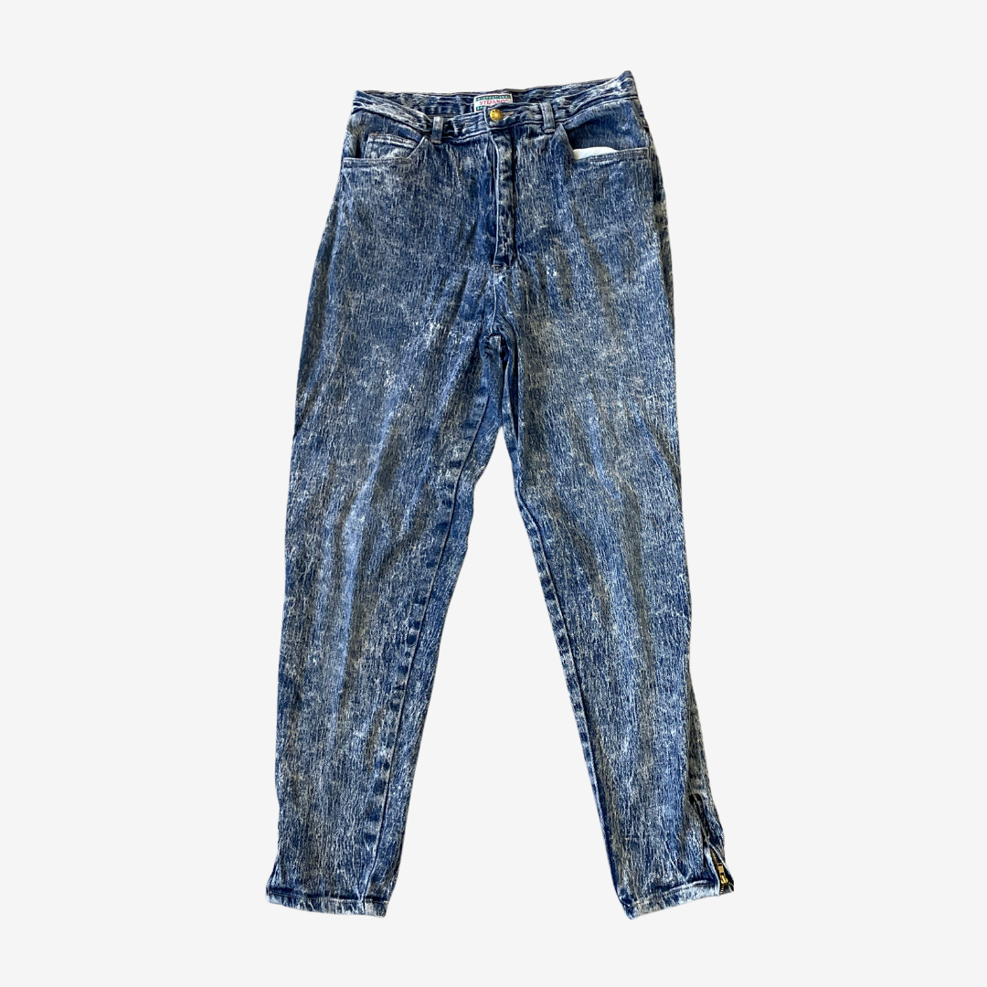 30W 30L Acid Wash Blue Denim Jeans