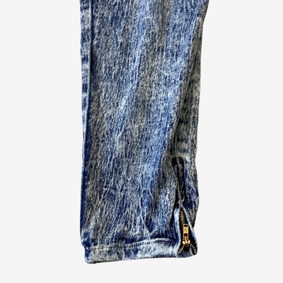 30W 30L Acid Wash Blue Denim Jeans