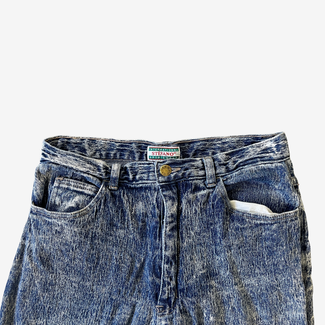 30W 30L Acid Wash Blue Denim Jeans