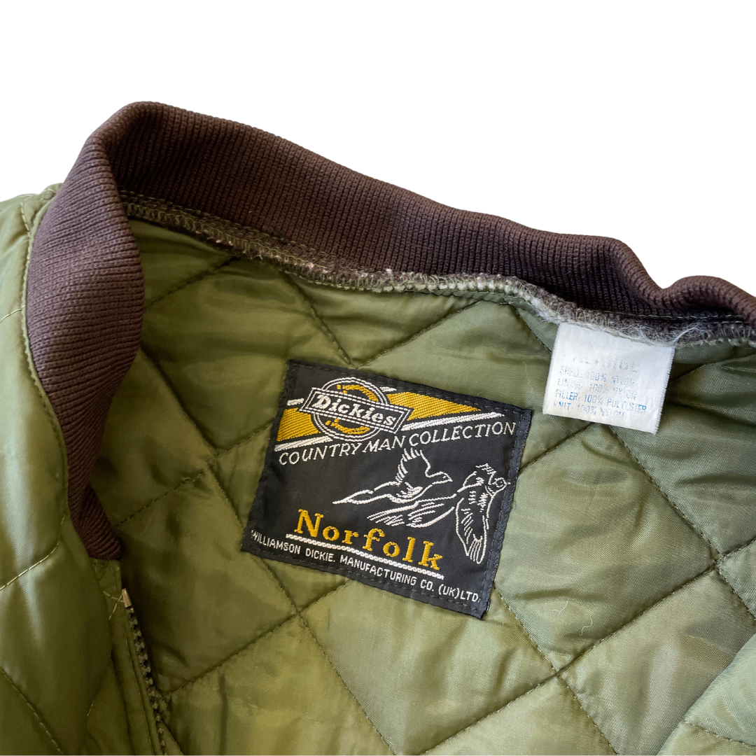 Size Large Dickies Quilted Green Gilet