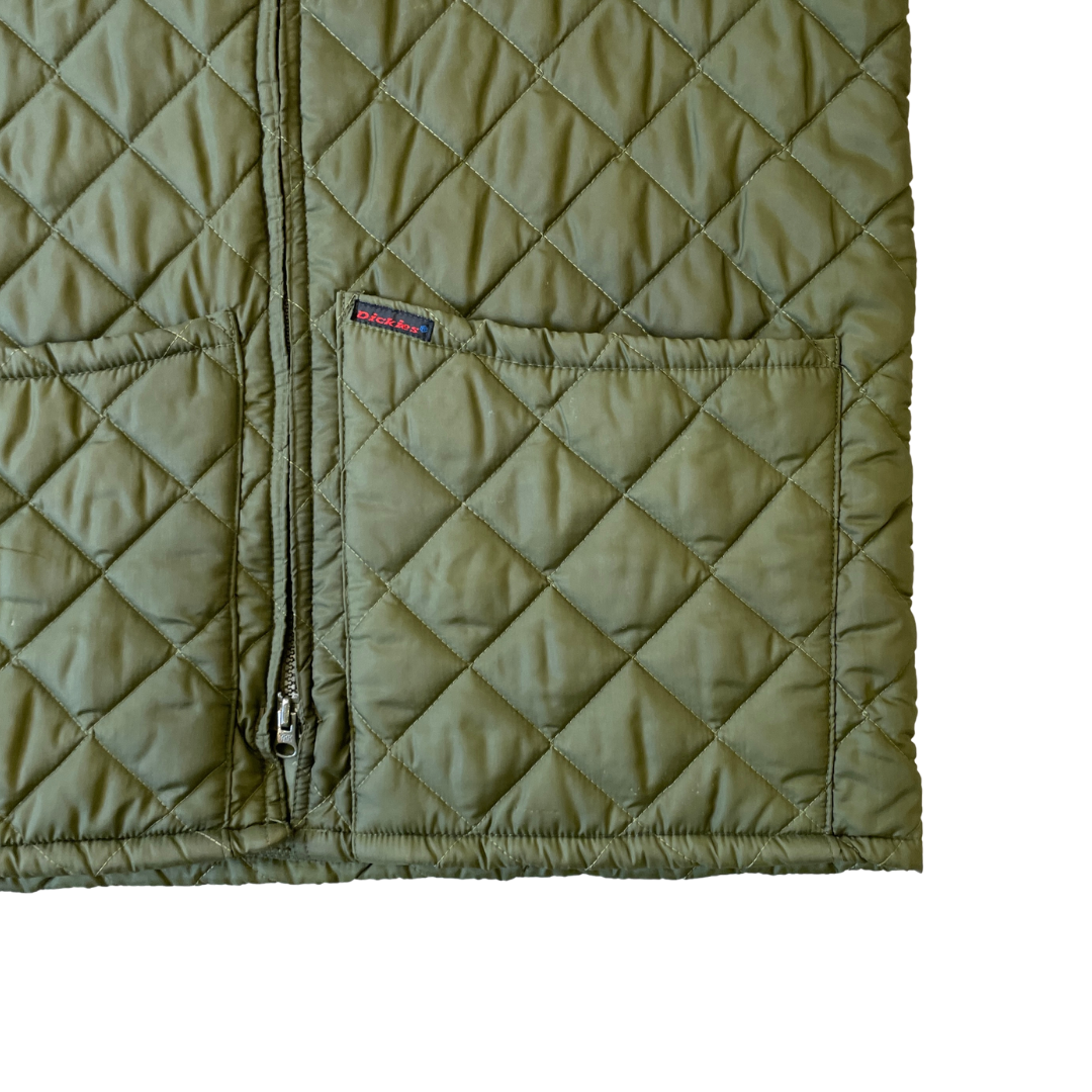 Size Large Dickies Quilted Green Gilet
