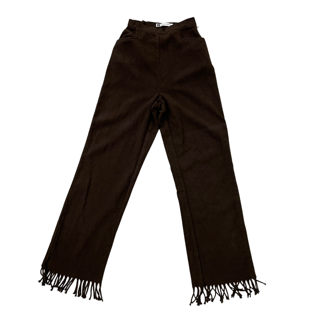 Women's 22W 29L Brown Felt Trousers