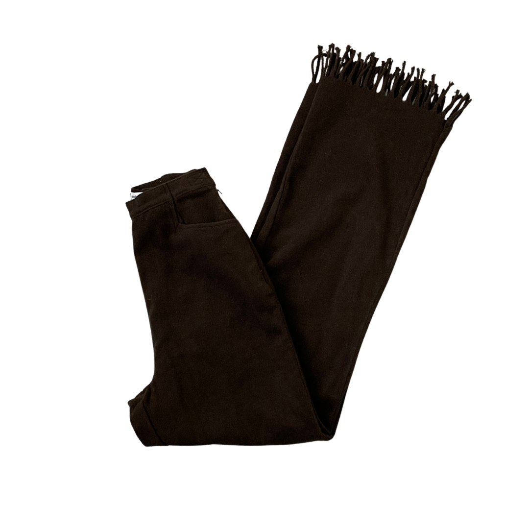 Women's 22W 29L Brown Felt Trousers