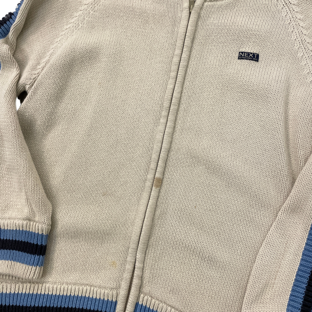 9-10 Years Next Cream Zip-Up Jumper