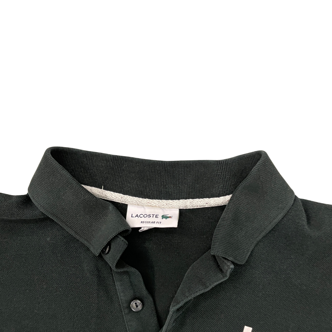 Size Medium Lacoste Black Regular Fit Polo