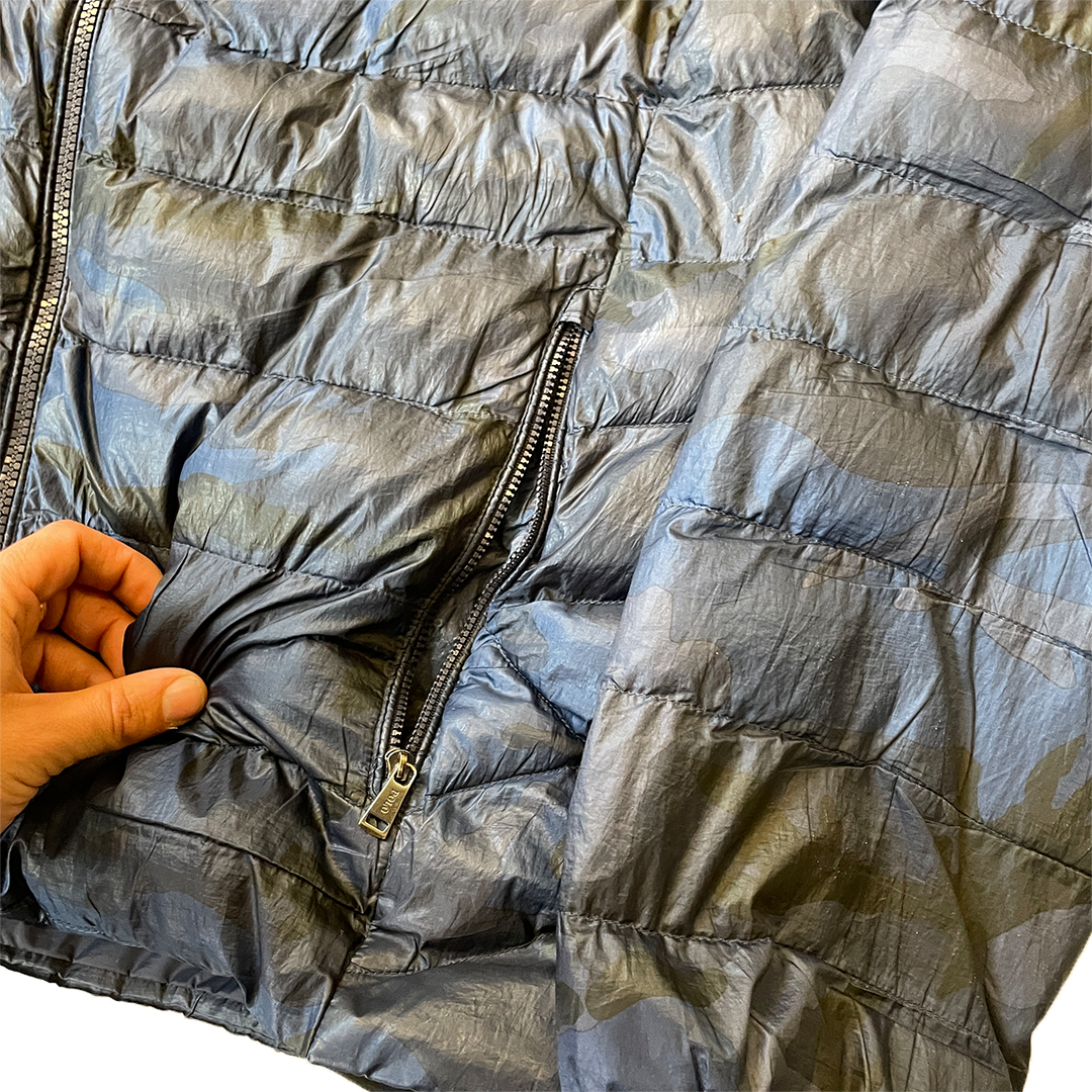 Size XL Ralph Lauren Blue Camo Puffer Jacket