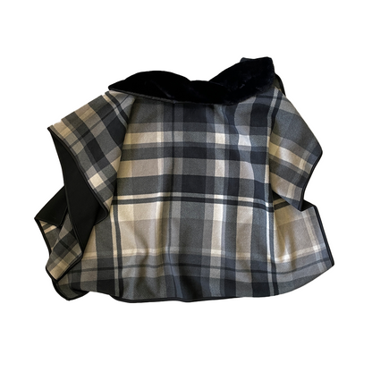 One Size Eivissa Grey Check Shawl