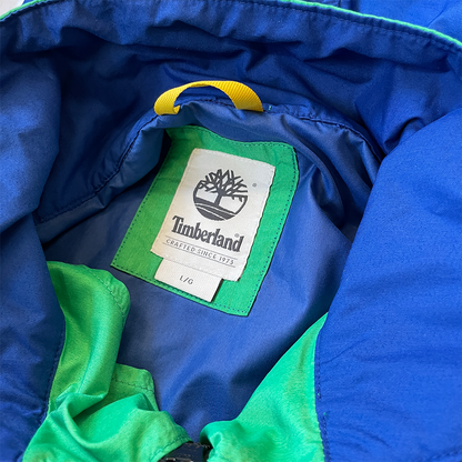 Size Large Timberland Green/Blue 1/4 Zip Jacket