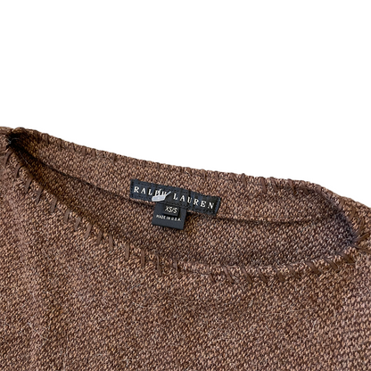 Women's XS/S Ralph Lauren Lambs Wool Brown Poncho