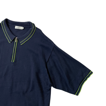 Size Large IQ Navy 1/4 Zip Knit