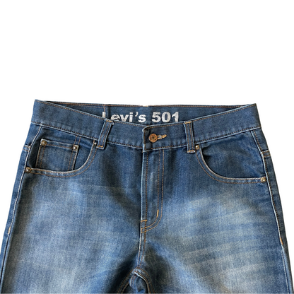 34W 35L Levi's 501 Blue Denim Jeans