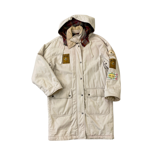 Size Small Cream Longline Parka Coat