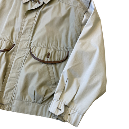 Size XL Beige Zip-Up Jacket