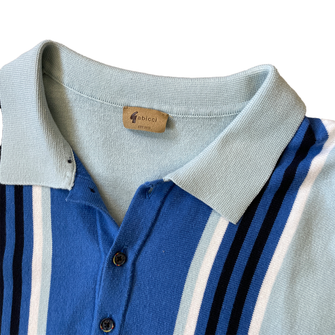 Size Large Gabicci Blue Polo Knit