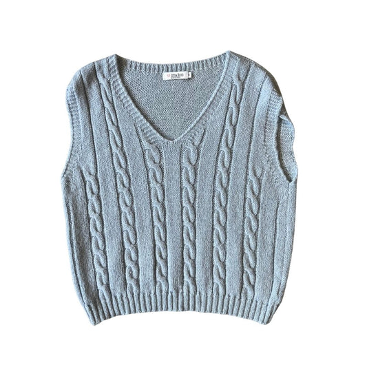 Women's Medium Luisa Ricci Blue Knit Vest